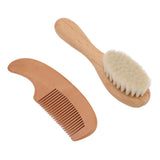 Baby Brush and Comb Set Multifunction Composite Wood and Wool Baby Hair Brush for Men Hair Style Baby Bath