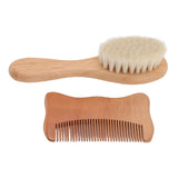 Wooden Baby Hair Brush Comb Set Baby Bathing Wood Comb Wool Brush Men Oil Head Style Beard Brush