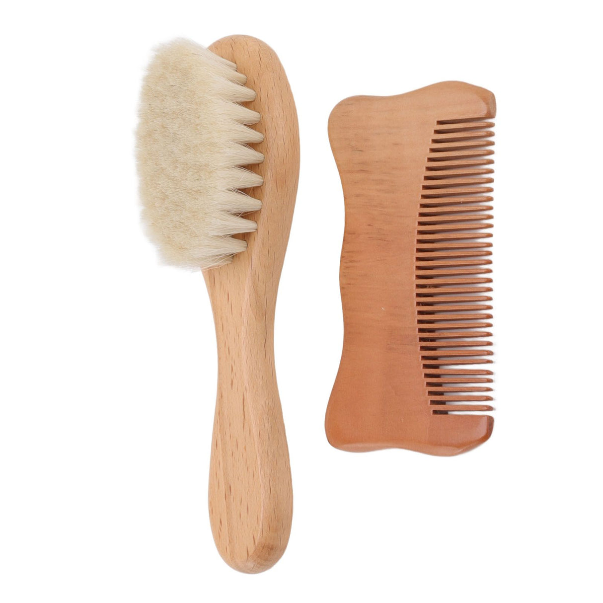 Wooden Baby Hair Brush Comb Set Baby Bathing Wood Comb Wool Brush Men Oil Head Style Beard Brush