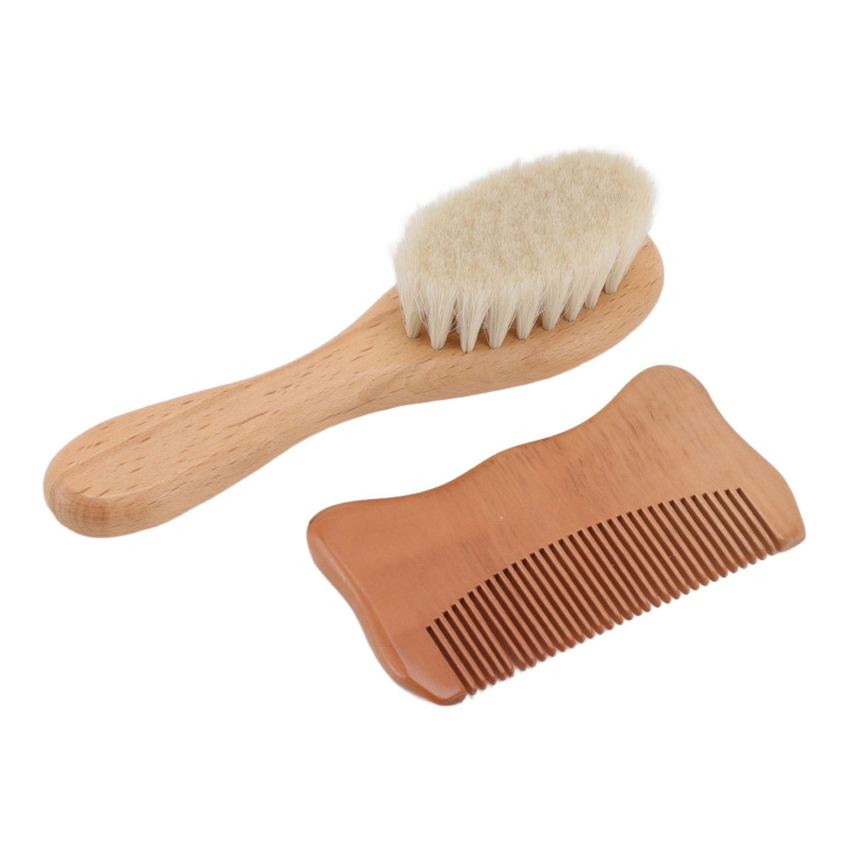 Wooden Baby Hair Brush Comb Set Baby Bathing Wood Comb Wool Brush Men Oil Head Style Beard Brush