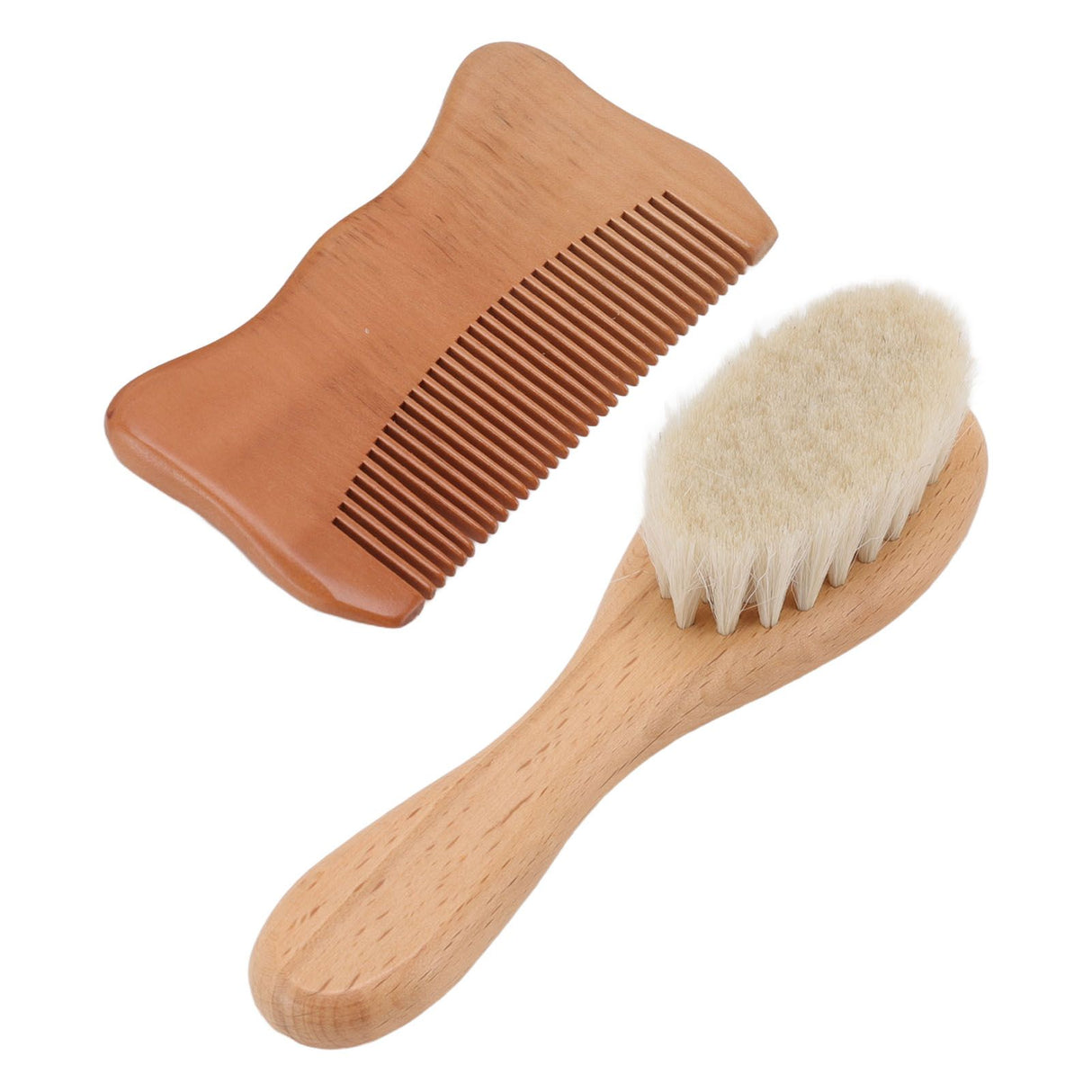 Wooden Baby Hair Brush Comb Set Baby Bathing Wood Comb Wool Brush Men Oil Head Style Beard Brush