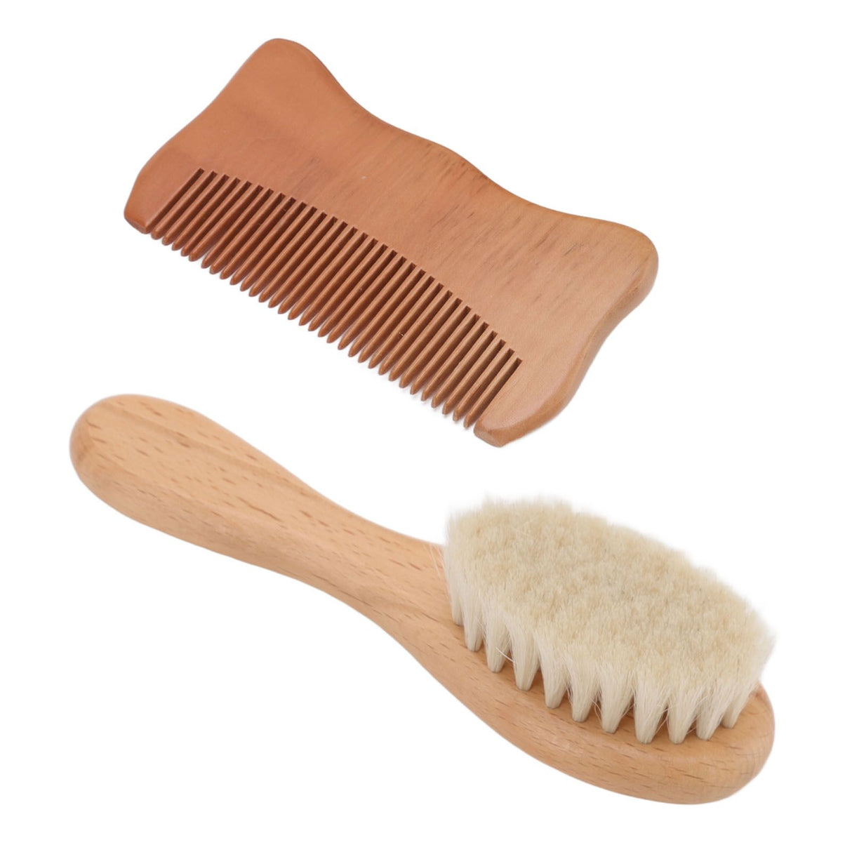 Wooden Baby Hair Brush Comb Set Baby Bathing Wood Comb Wool Brush Men Oil Head Style Beard Brush