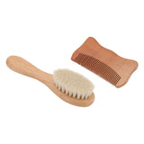 Wooden Baby Hair Brush Comb Set Baby Bathing Wood Comb Wool Brush Men Oil Head Style Beard Brush