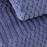Bath Shower Towel Set Coral Fleece Quick Dry Highly Absorbent Soft Comfortable for Daily Use Dark Blue - Extra Image