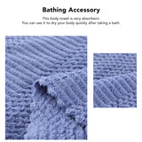 Bath Shower Towel Set Coral Fleece Quick Dry Highly Absorbent Soft Comfortable for Daily Use Dark Blue