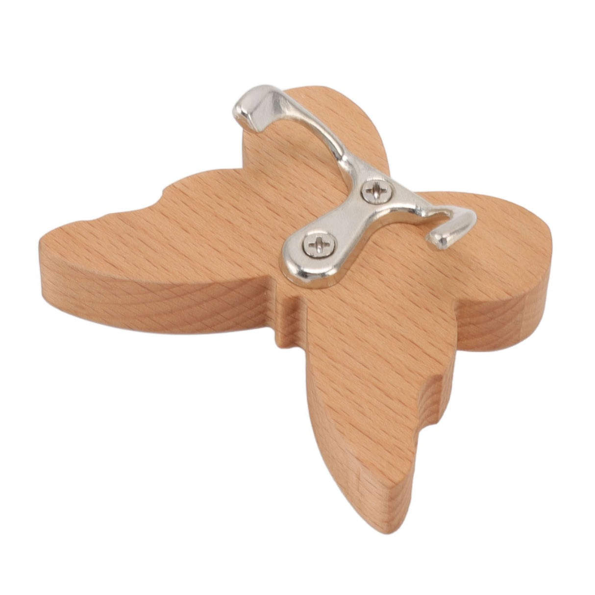 Wooden Butterfly Wall Hook Wood Wall Mounted Hanger for Coat Clothes Hat Towel