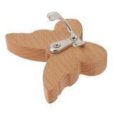 Wooden Butterfly Wall Hook Wood Wall Mounted Hanger for Coat Clothes Hat Towel