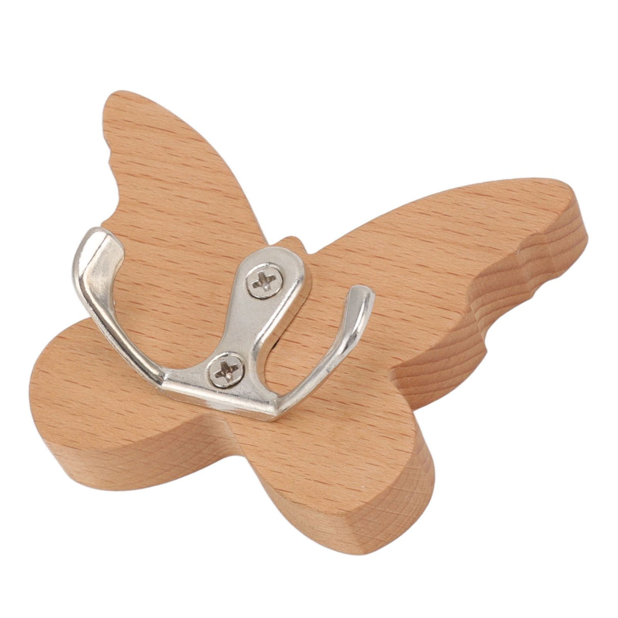 Wooden Butterfly Wall Hook Wood Wall Mounted Hanger for Coat Clothes Hat Towel