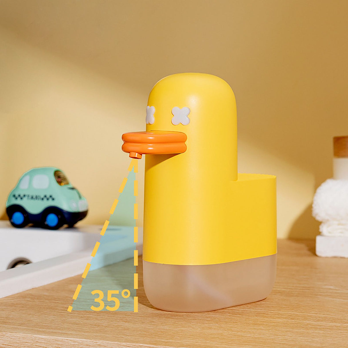 Automatic Foam Soap Dispenser USB Rechargeable Touchless Infrared Sensor Liquid Soap Dispenser for Kitchen Bathroom Duck