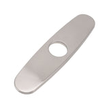 Sink Faucet Hole Cover Deck Plate Brushed 304 Stainless Steel Fishplate Bottom Plate Kitchen Faucet Decorative Panel - Close-Up Angle