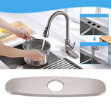 Sink Faucet Hole Cover Deck Plate Brushed 304 Stainless Steel Fishplate Bottom Plate Kitchen Faucet Decorative Panel