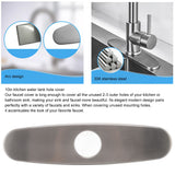 Sink Faucet Hole Cover Deck Plate Brushed 304 Stainless Steel Fishplate Bottom Plate Kitchen Faucet Decorative Panel - Extra Image