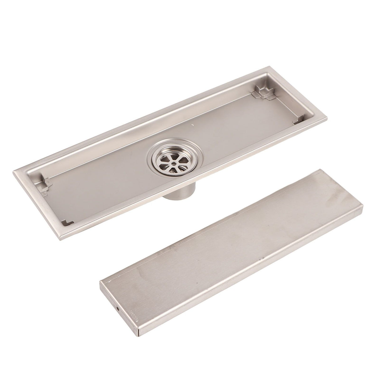 Linear Shower Drain Stainless Steel Rustproof Scratch Resistant Detachable Long Floor Drain for Bathroom Washroom Floor Drain