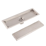 Linear Shower Drain Stainless Steel Rustproof Scratch Resistant Detachable Long Floor Drain for Bathroom Washroom Floor Drain