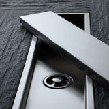 Linear Shower Drain Stainless Steel Rustproof Scratch Resistant Detachable Long Floor Drain for Bathroom Washroom Floor Drain