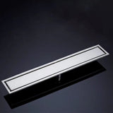 Linear Shower Drain Stainless Steel Rustproof Scratch Resistant Detachable Long Floor Drain for Bathroom Washroom Floor Drain