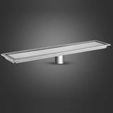 Linear Shower Drain Stainless Steel Rustproof Scratch Resistant Detachable Long Floor Drain for Bathroom Washroom Floor Drain