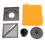 Square Shower Floor Drain Extra Thick Stainless Steel Bathroom Floor Drain for Home Kitchen Accessories Gray