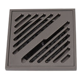 Square Shower Floor Drain Extra Thick Stainless Steel Bathroom Floor Drain for Home Kitchen Accessories Gray - Close-Up Angle