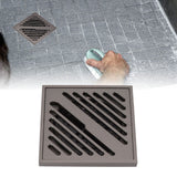 Square Shower Floor Drain Extra Thick Stainless Steel Bathroom Floor Drain for Home Kitchen Accessories Gray - Extra Image