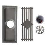 Floor Drain Stainless Steel Rectangle Corrosion Resistance Shower Grate for Kitchen Balcony Hotel 30CM/11.8IN