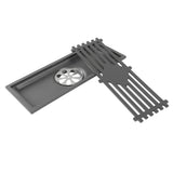 Floor Drain Stainless Steel Rectangle Corrosion Resistance Shower Grate for Kitchen Balcony Hotel 30CM/11.8IN