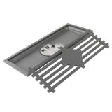 Floor Drain Stainless Steel Rectangle Corrosion Resistance Shower Grate for Kitchen Balcony Hotel 30CM/11.8IN