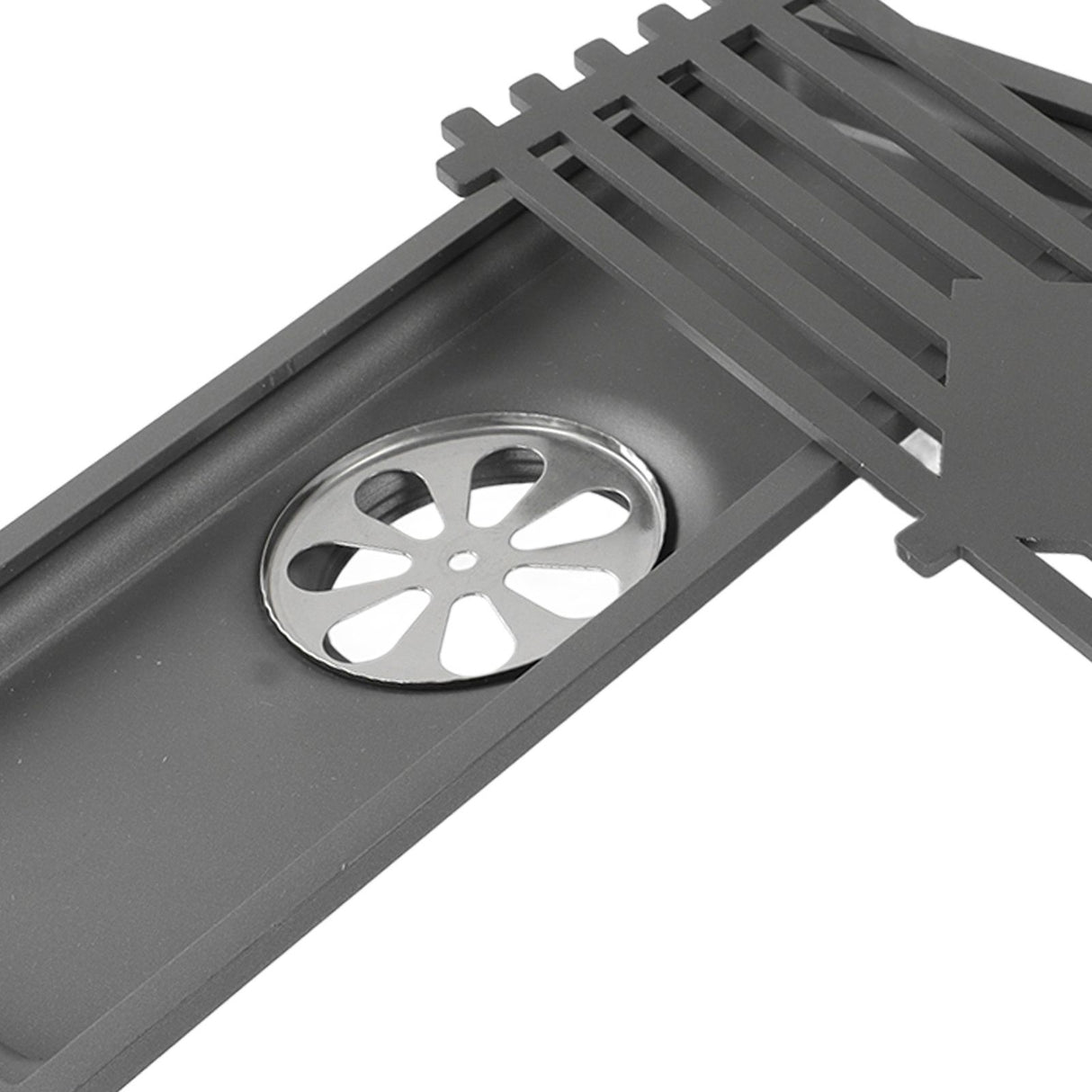 Floor Drain Stainless Steel Rectangle Corrosion Resistance Shower Grate for Kitchen Balcony Hotel 30CM/11.8IN