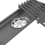 Floor Drain Stainless Steel Rectangle Corrosion Resistance Shower Grate for Kitchen Balcony Hotel 30CM/11.8IN - Extra Image