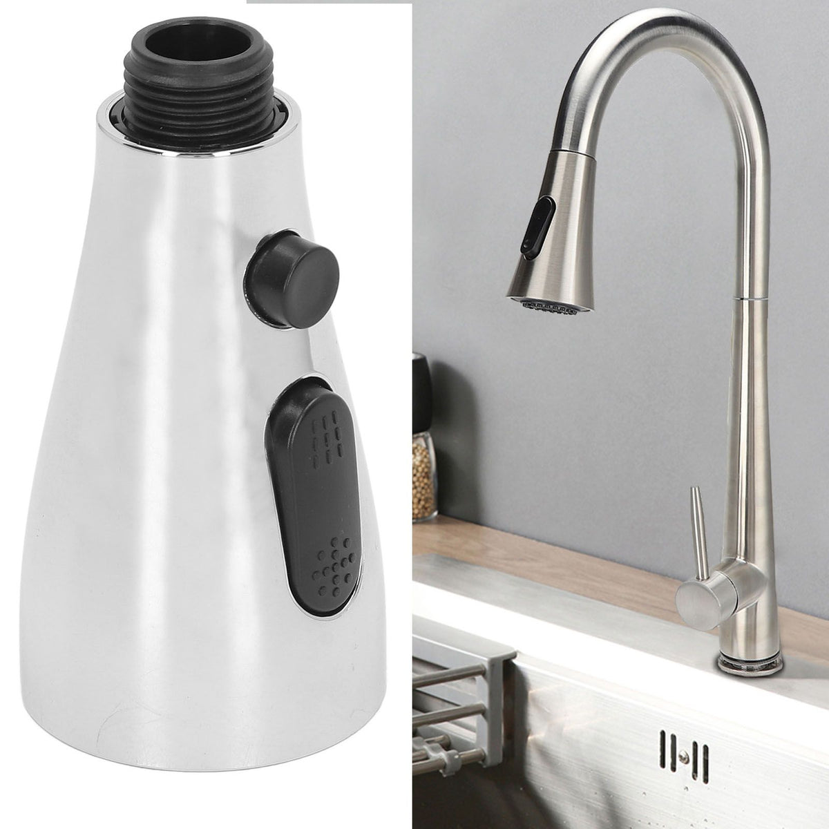 Kitchen Faucet Sprayer Head Replacement Bathroom Pull Down Faucet Sprayer Nozzle for G1/2 Connector