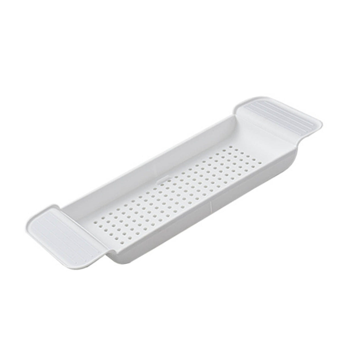 Bathtub Tray Stable Placement Expandable Plastic Material Draining Design Bath Caddy Tub Table for Bathroom White