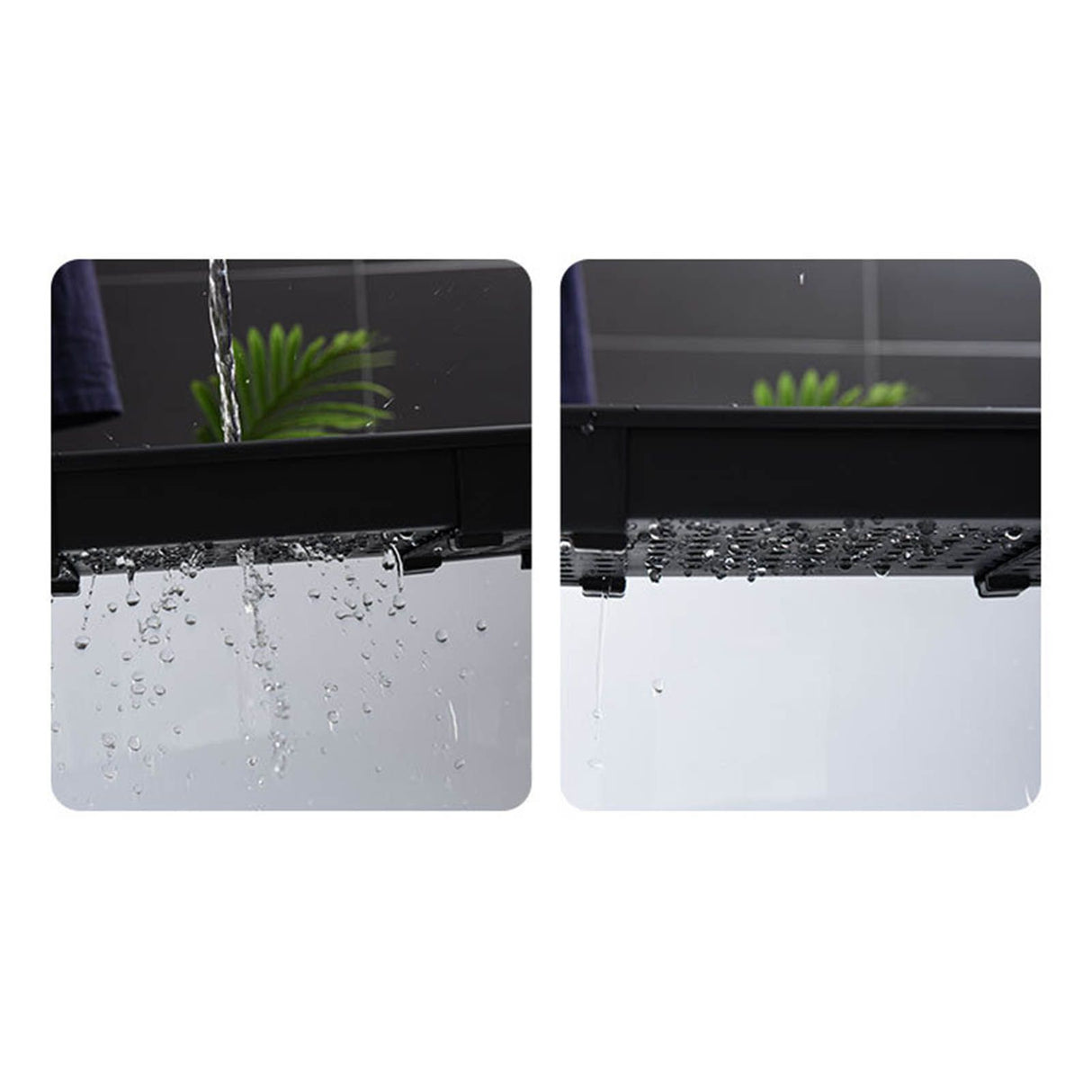Bathtub Tray Stable Placement Expandable Plastic Material Draining Design Bath Caddy Tub Table for Bathroom Black