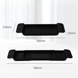 Bathtub Tray Stable Placement Expandable Plastic Material Draining Design Bath Caddy Tub Table for Bathroom Black