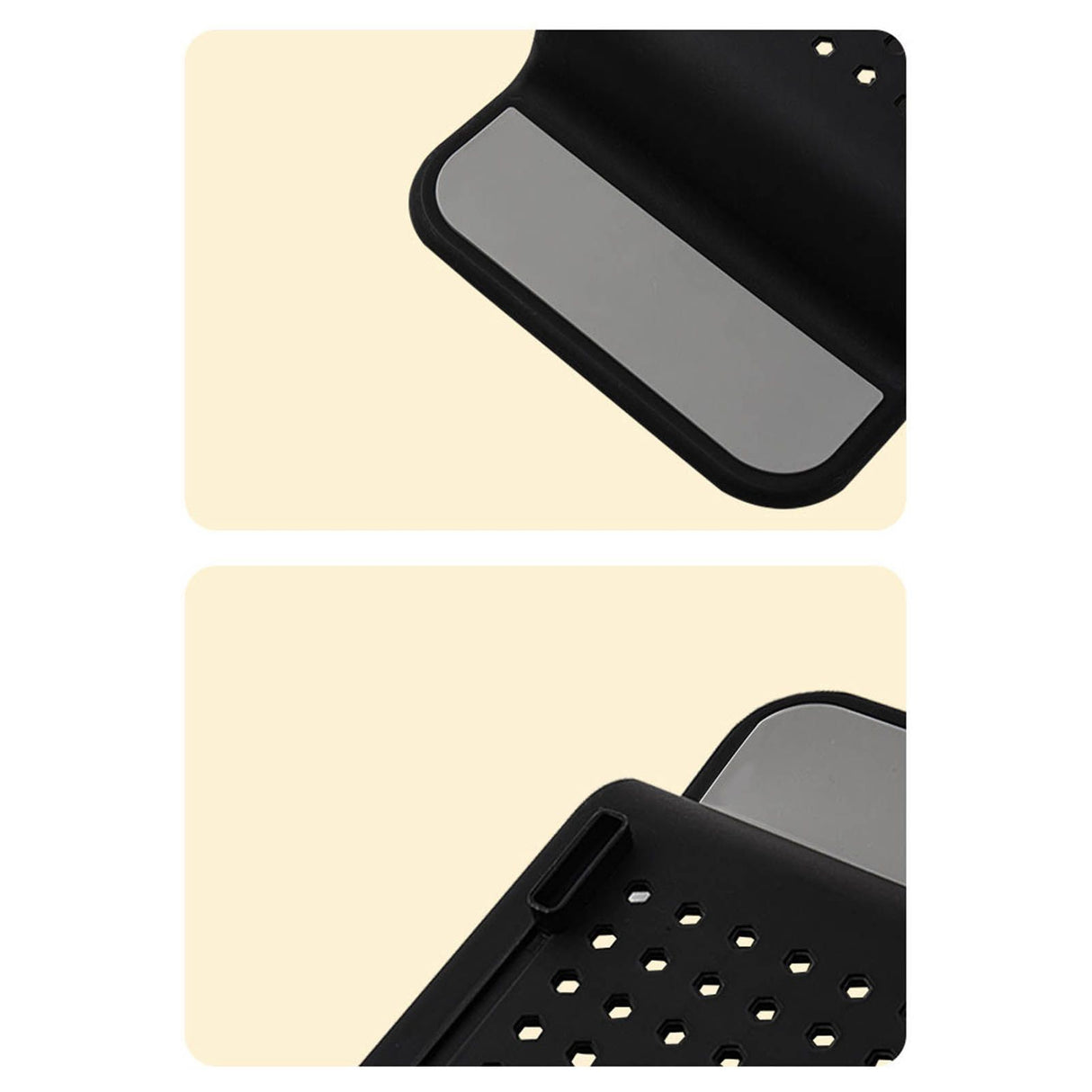 Bathtub Tray Stable Placement Expandable Plastic Material Draining Design Bath Caddy Tub Table for Bathroom Black