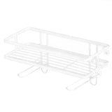 Toilet Shelf Thickening Waterproof Large Capacity Nail Free Installation Iron Over Toilet Bathroom Organizer Single Layer White