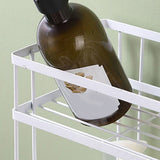 Toilet Shelf Thickening Waterproof Large Capacity Nail Free Installation Iron Over Toilet Bathroom Organizer Single Layer White