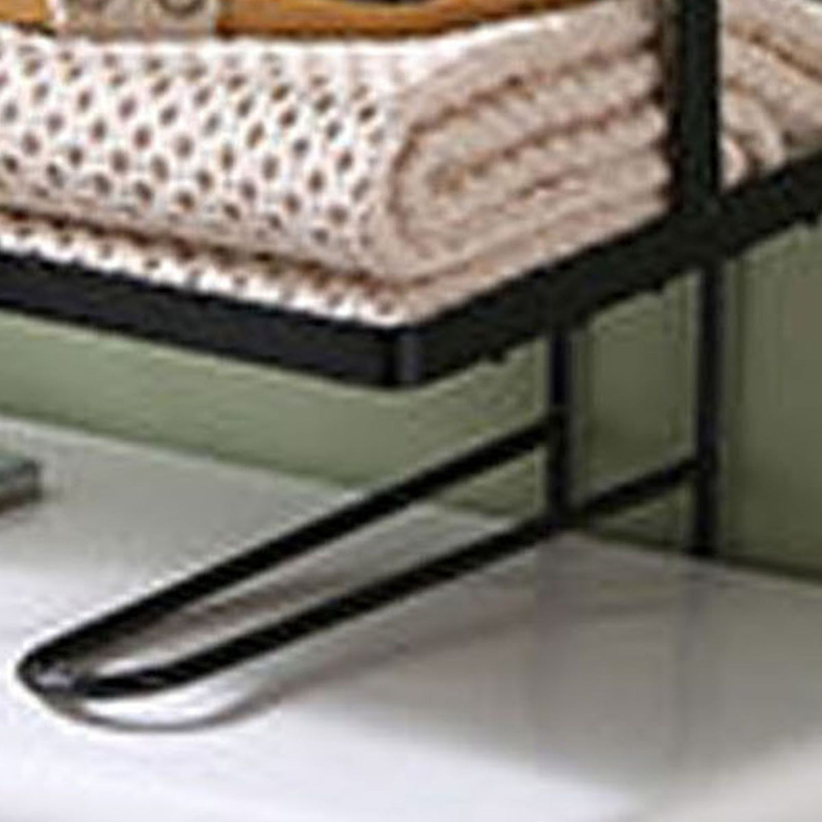 Toilet Shelf Thickening Waterproof Large Capacity Nail Free Installation Iron Over Toilet Bathroom Organizer Single Layer Black