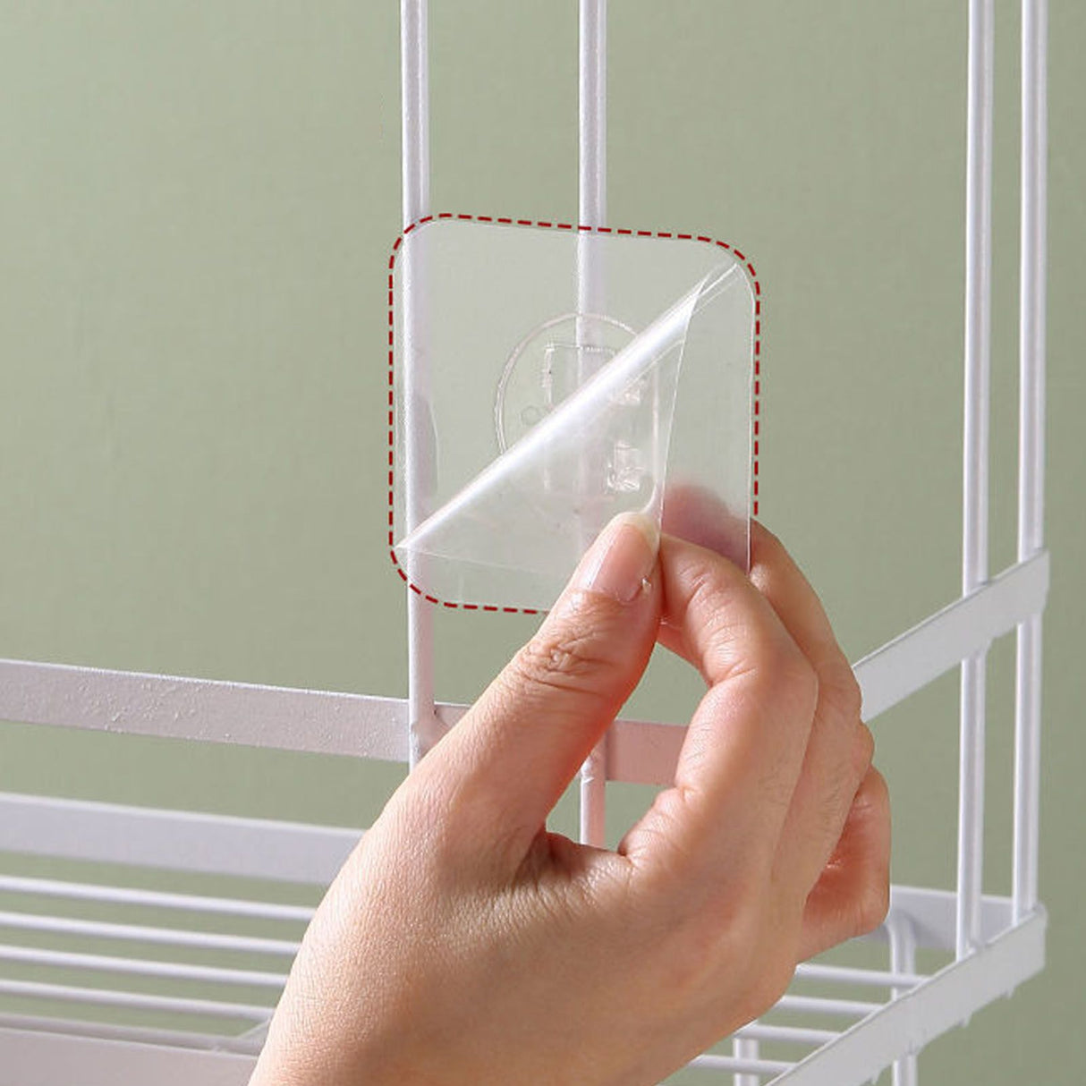 Toilet Shelf Thickening Waterproof Large Capacity Nail Free Installation Iron Over Toilet Bathroom Organizer Double Layer White