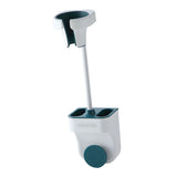 Hair Dryer Holder Wall Mount Punch Free Bracket Support Stand for Bathroom Home Hotel Blue - Front View