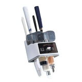Toothbrush Shelf Punch Free Wall Mounted Mouthwash Cup Holder Toilet Storage Rack White 2 Cups - Top-Down View
