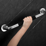 Stainless Steel Grab Bars Rust Resistance Shower Grab Bar with Skid Resistance Silicone for Bathroom Hospital - Rear View