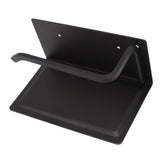 Wall Mounted Tissue Holder Toilet Tissue Bracket Bathroom Paper Roll Hanger with Phone Shelf Black - Extra Image