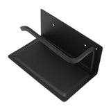 Wall Mounted Tissue Holder Toilet Tissue Bracket Bathroom Paper Roll Hanger with Phone Shelf Black - Extra Image