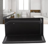 Wall Mounted Tissue Holder Toilet Tissue Bracket Bathroom Paper Roll Hanger with Phone Shelf Black