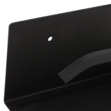 Wall Mounted Tissue Holder Toilet Tissue Bracket Bathroom Paper Roll Hanger with Phone Shelf Black