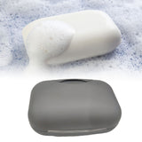 Soap Container Waterproof Washable Grey Portable Soap Case with Lock for Home Ourdoor Travelling