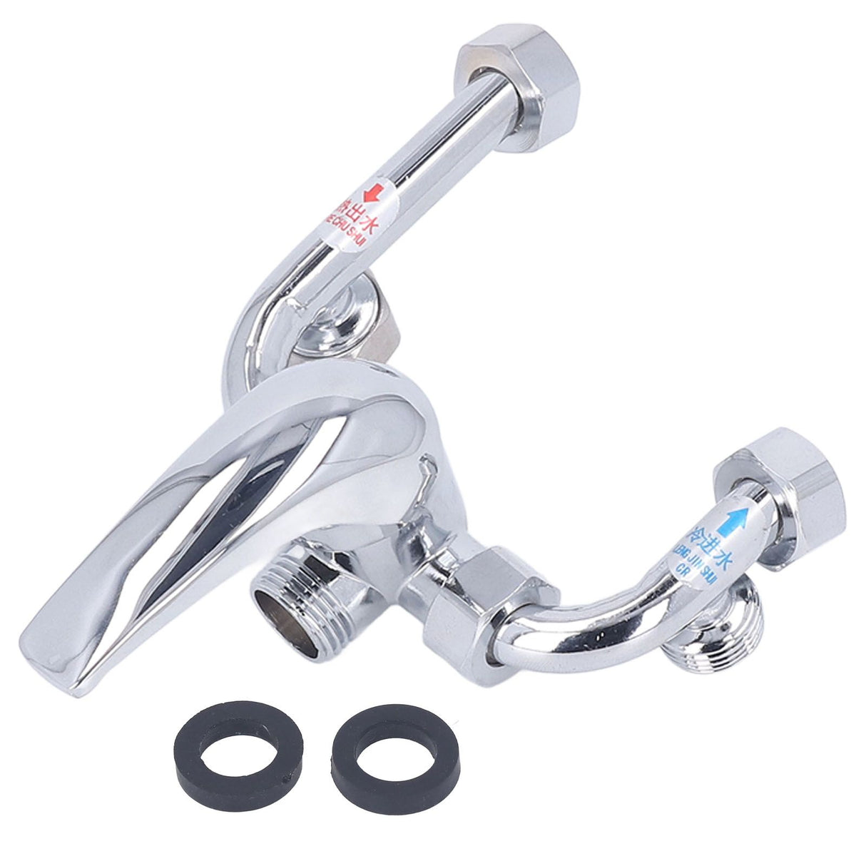 Copper Electric Water Heater Mixing Valve Surface Mounted U Bend Cold Hot Switch Shower Tap Water Inlet Universal Parts G1/2in