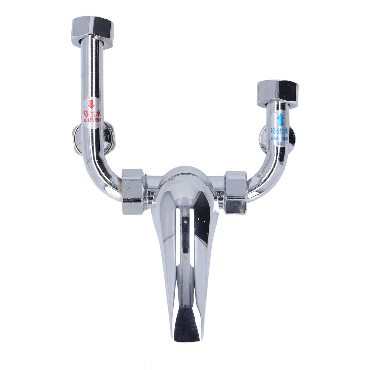 Copper Electric Water Heater Mixing Valve Surface Mounted U Bend Cold Hot Switch Shower Tap Water Inlet Universal Parts G1/2in