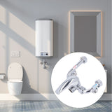 Copper Electric Water Heater Mixing Valve Surface Mounted U Bend Cold Hot Switch Shower Tap Water Inlet Universal Parts G1/2in