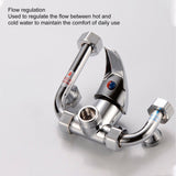 Copper Electric Water Heater Mixing Valve Surface Mounted U Bend Cold Hot Switch Shower Tap Water Inlet Universal Parts G1/2in